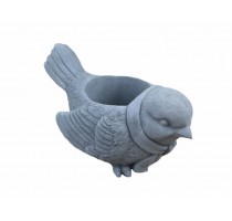 cement bird candle holder