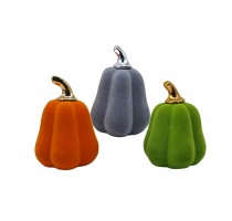 ceramic flocking pumpkin