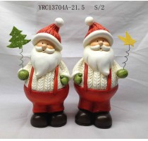 ceramic xmas santa decoration