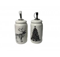 ceramic xmas vinegar bottle