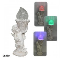 polyresin garden angel solar light decoration