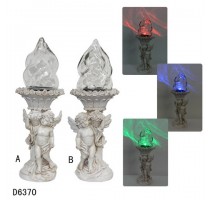polyresin garden angel solar light decoration
