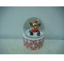 POLYRESIN XMAS DEER WATERGLOBAL 