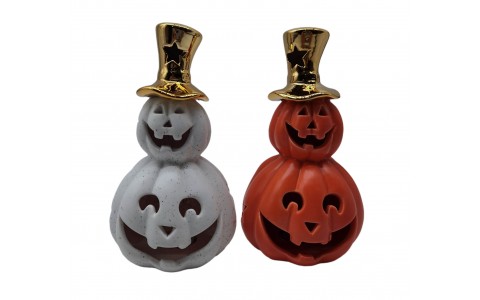 ceramic pumpkin decoration with LED light
