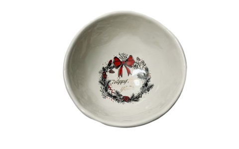 ceramic xmas candy bowl