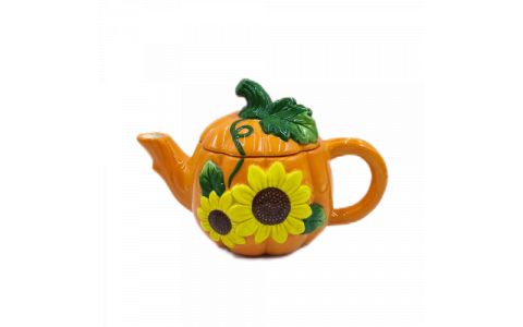 Ceramic harvest pumpkin teapot