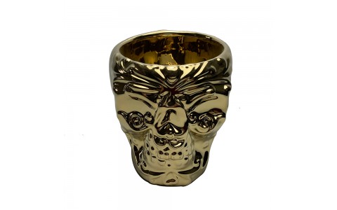 electroplate,halloween skull pot