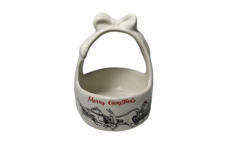 ceramic xmas basket