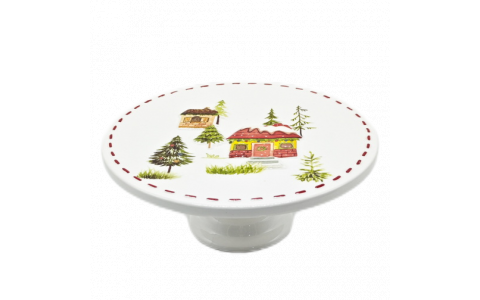 Ceramic house decal cake rack