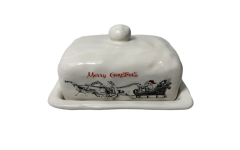 ceramic xmas butter box