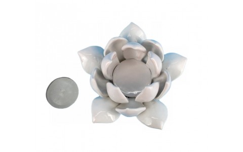 handmade ceramic flower shape candle holder
