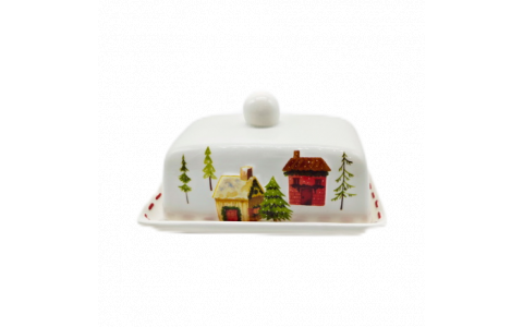 Ceramic house decal plate