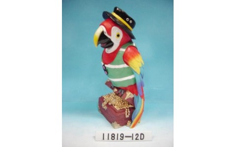 POLYRESIN PARROT TABLE DECORATION