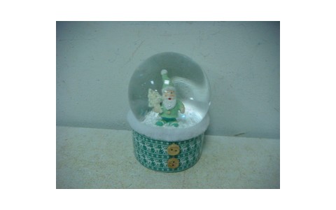 POLYRESIN XMAS SANTA WATERGLOBAL 