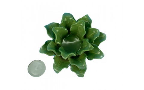 handmade ceramic flower shape candle holder