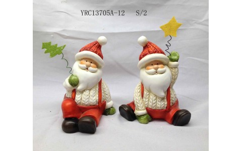ceramic xmas santa decoration