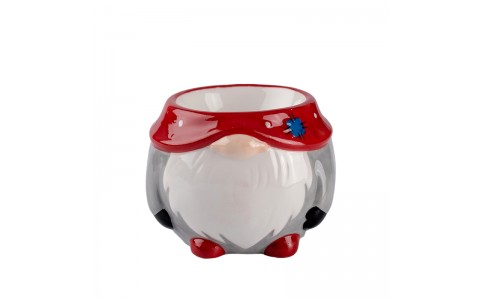 ceramic santa candle holder