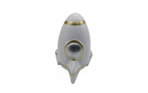 ceramic piggy bank rocket design