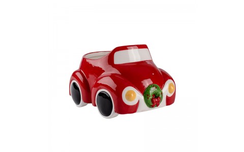 ceramic xmas bus shape pot