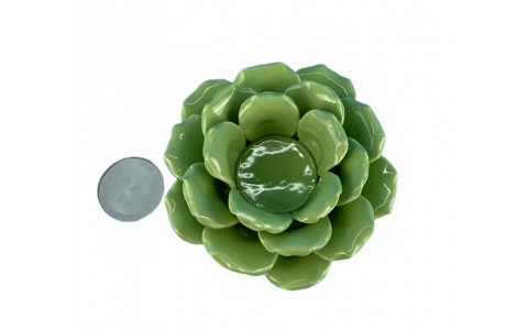 handmade ceramic flower shape candle holder
