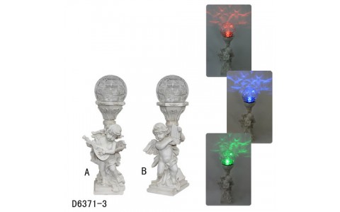 polyresin garden angel solar light decoration
