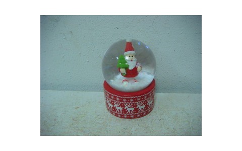 POLYRESIN XMAS SANTA WATERGLOBAL 
