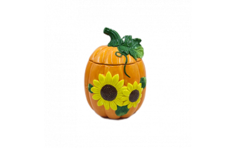 Ceramic harvest pumpkin jar