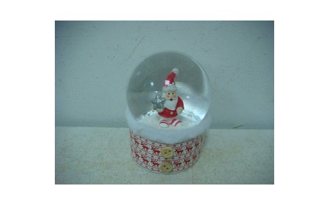 POLYRESIN XMAS SANTA WATERGLOBAL 