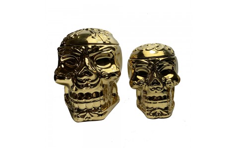 electroplate,halloween skull piggy bank