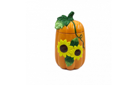 Ceramic harvest pumpkin jar