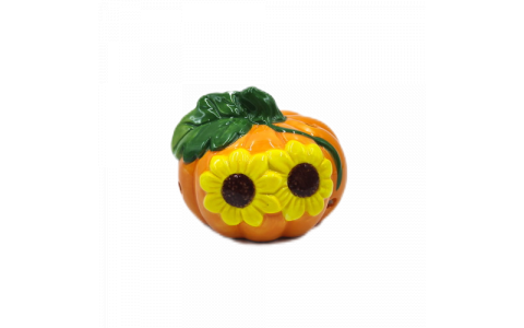 Ceramic harvest pumpkin LED light room