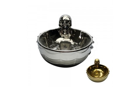 electroplate,halloween skull bowl