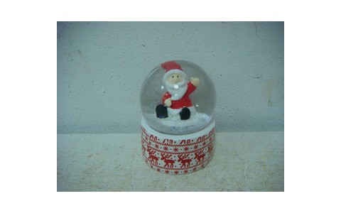 POLYRESIN XMAS SANTA WATERGLOBAL 