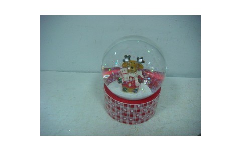 POLYRESIN XMAS DEER  WATERGLOBAL 