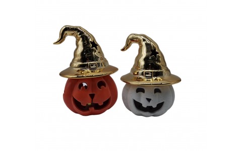 ceramic pumpkin decoration with LED light
