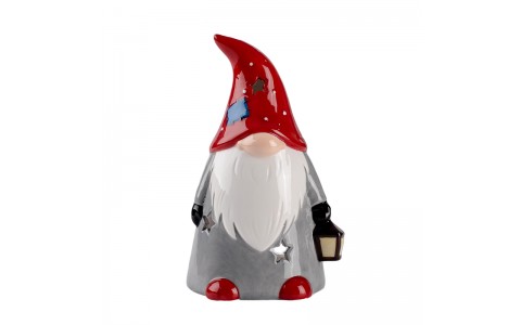 ceramic santa candle holder