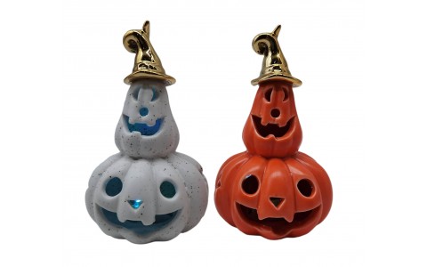ceramic pumpkin decoration with LED light