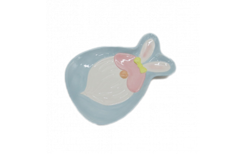 Ceramic rabbit plate