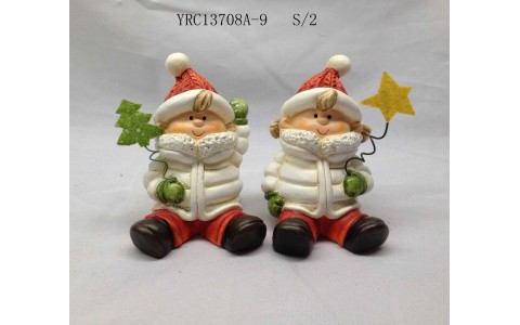 ceramic xmas girl decoration