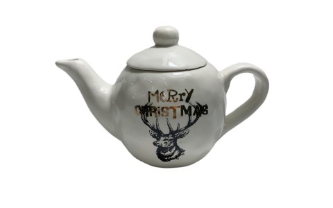 ceramic xmas tea pot