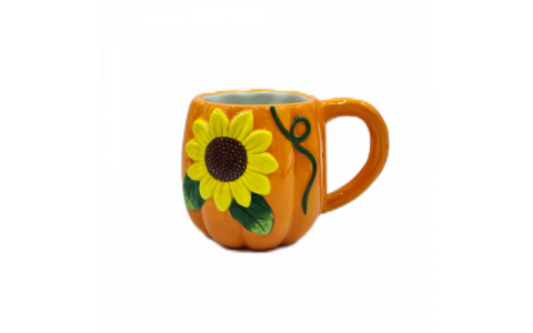 Ceramic harvest pumpkin cup