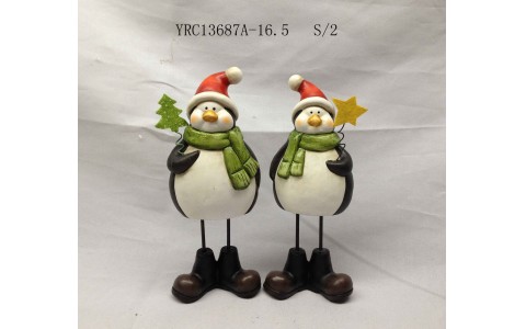 ceramic xmas penguin decoration