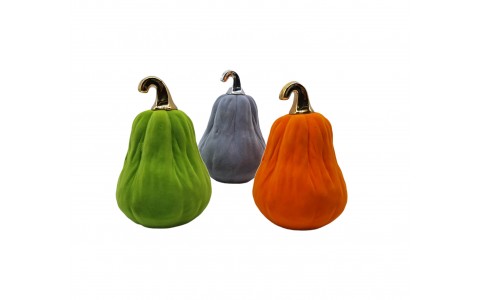ceramic flocking pumpkin