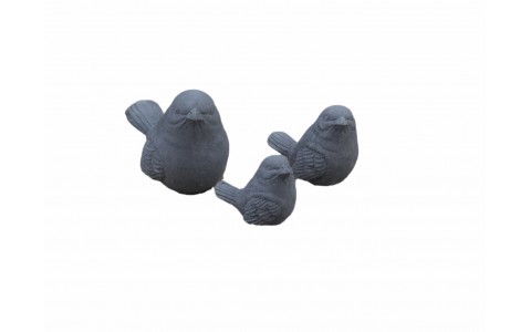 cement little bird candle holder