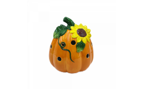Ceramic harvest pumpkin LED light room