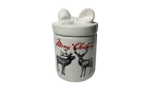 ceramic santa gif box cookie jar