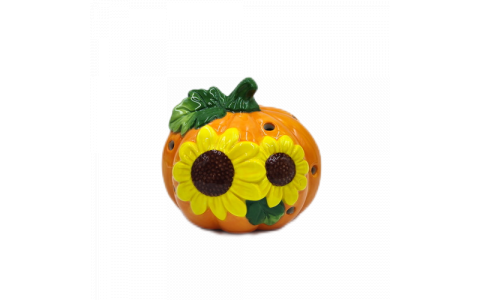 Ceramic harvest pumpkin LED light room