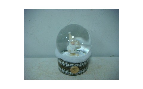 POLYRESIN XMAS SANTA WATERGLOBAL 