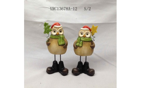 ceramic xmas owl decoration