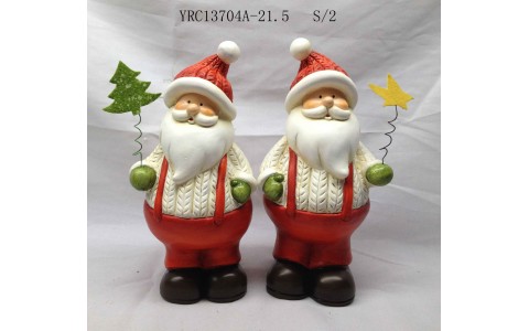 ceramic xmas santa decoration